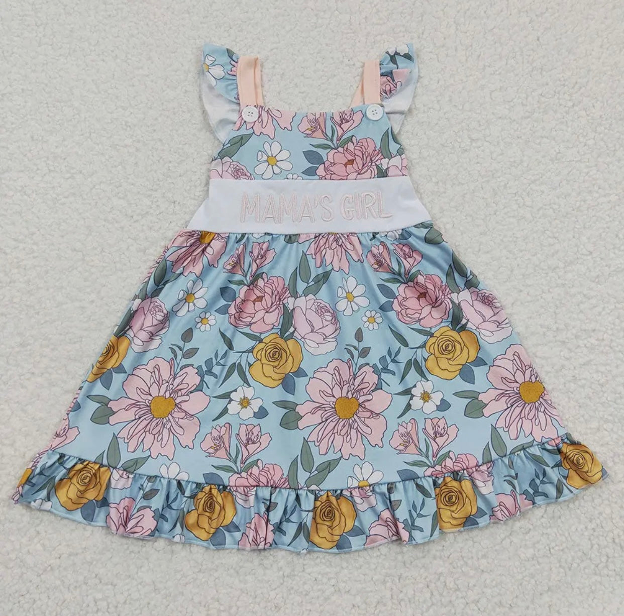 Mamas Girl Blue Floral Dress