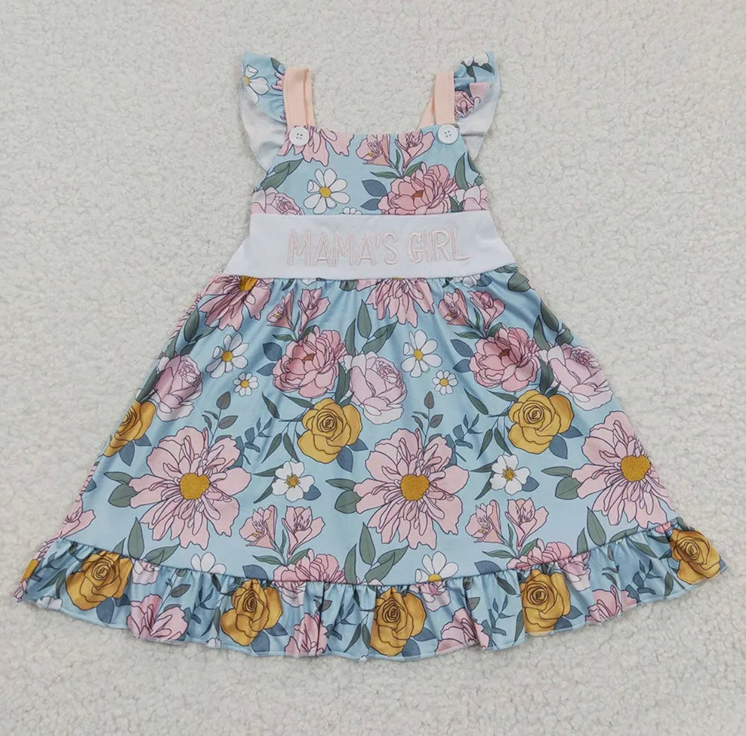 Mamas Girl Blue Floral Dress