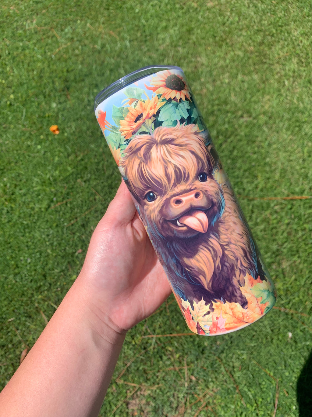 Fall Highland Cow Pumpkin Tumbler