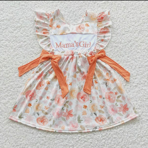 Mamas Girl Orange Floral Dress