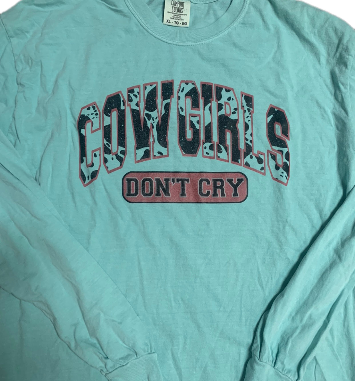 Cowgirls Don’t Cry Blue Long Sleeve