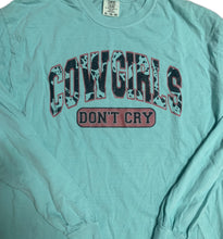 Load image into Gallery viewer, Cowgirls Don’t Cry Blue Long Sleeve
