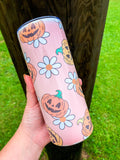 Pink Retro Halloween Tumbler