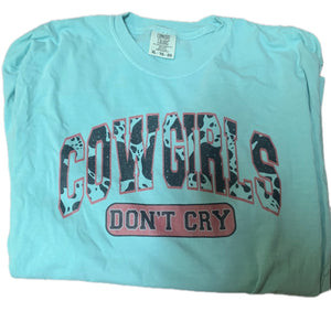 Cowgirls Don’t Cry Blue Long Sleeve