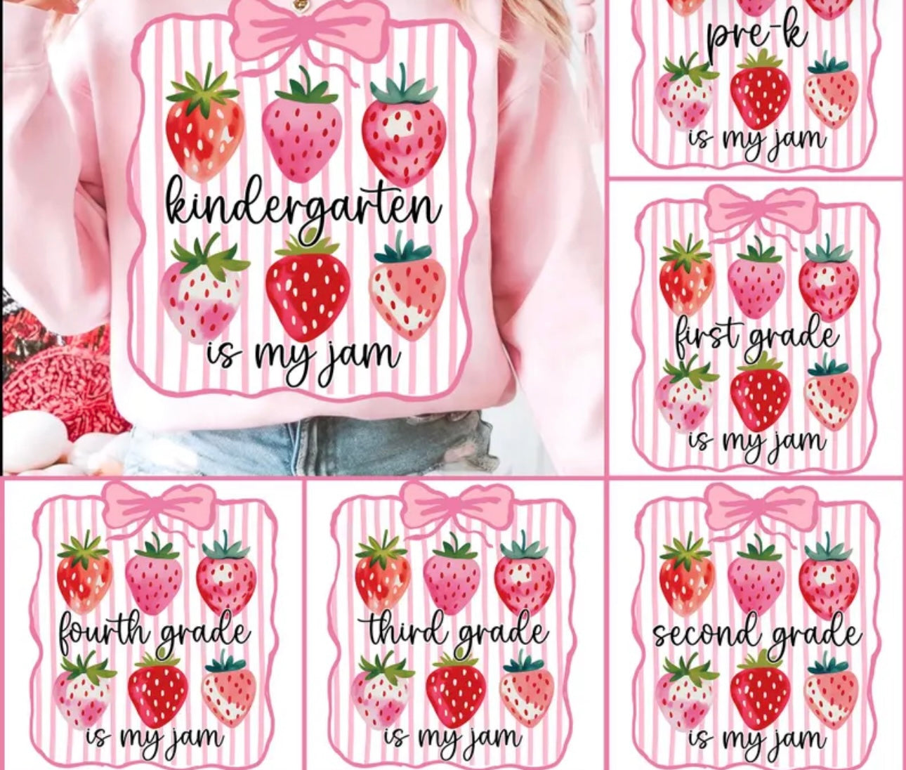 Strawberry School Grade Shirt