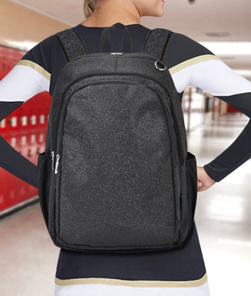 Glitter Time Black School Backpack