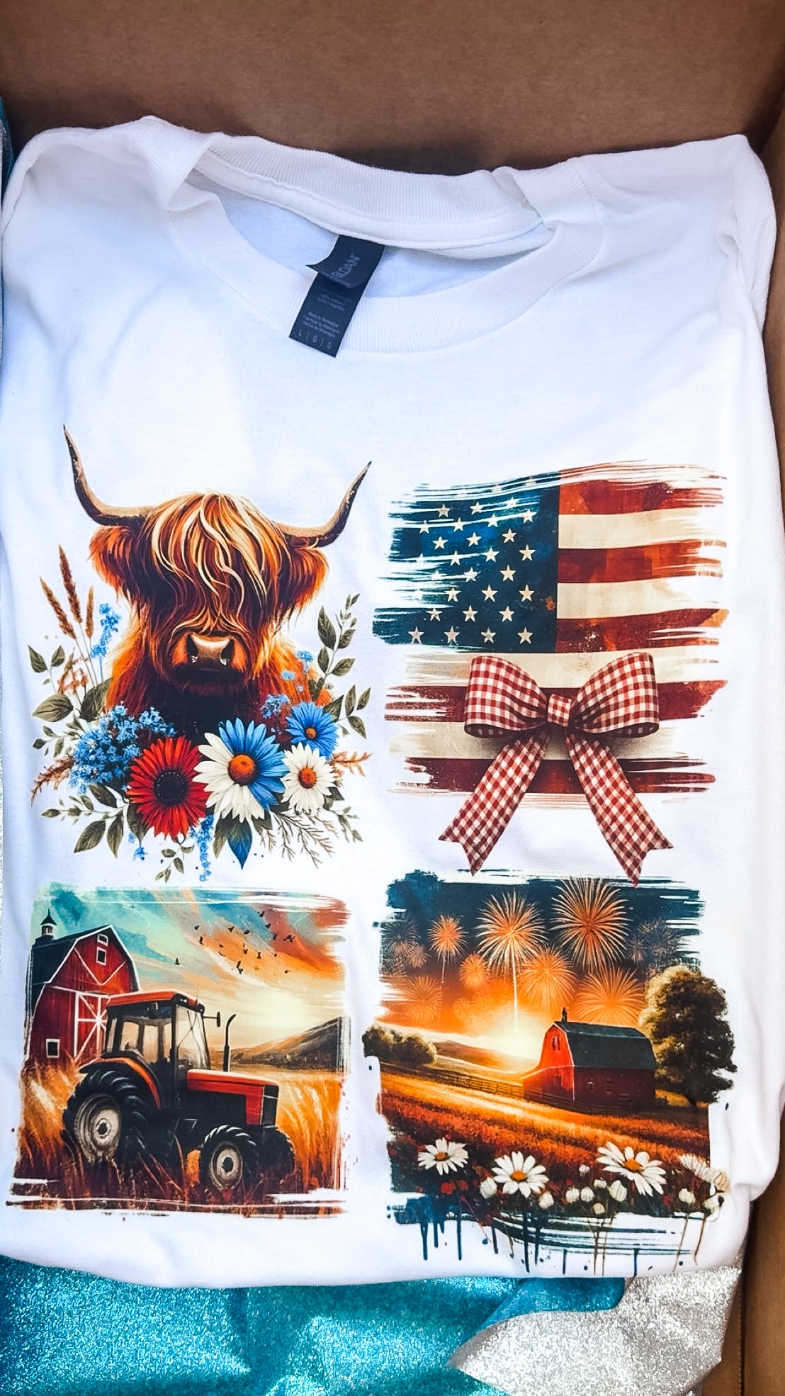 Highland Cow USA T-Shirt