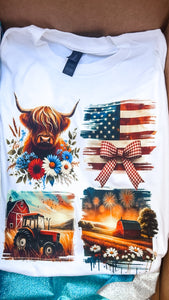 Highland Cow USA T-Shirt