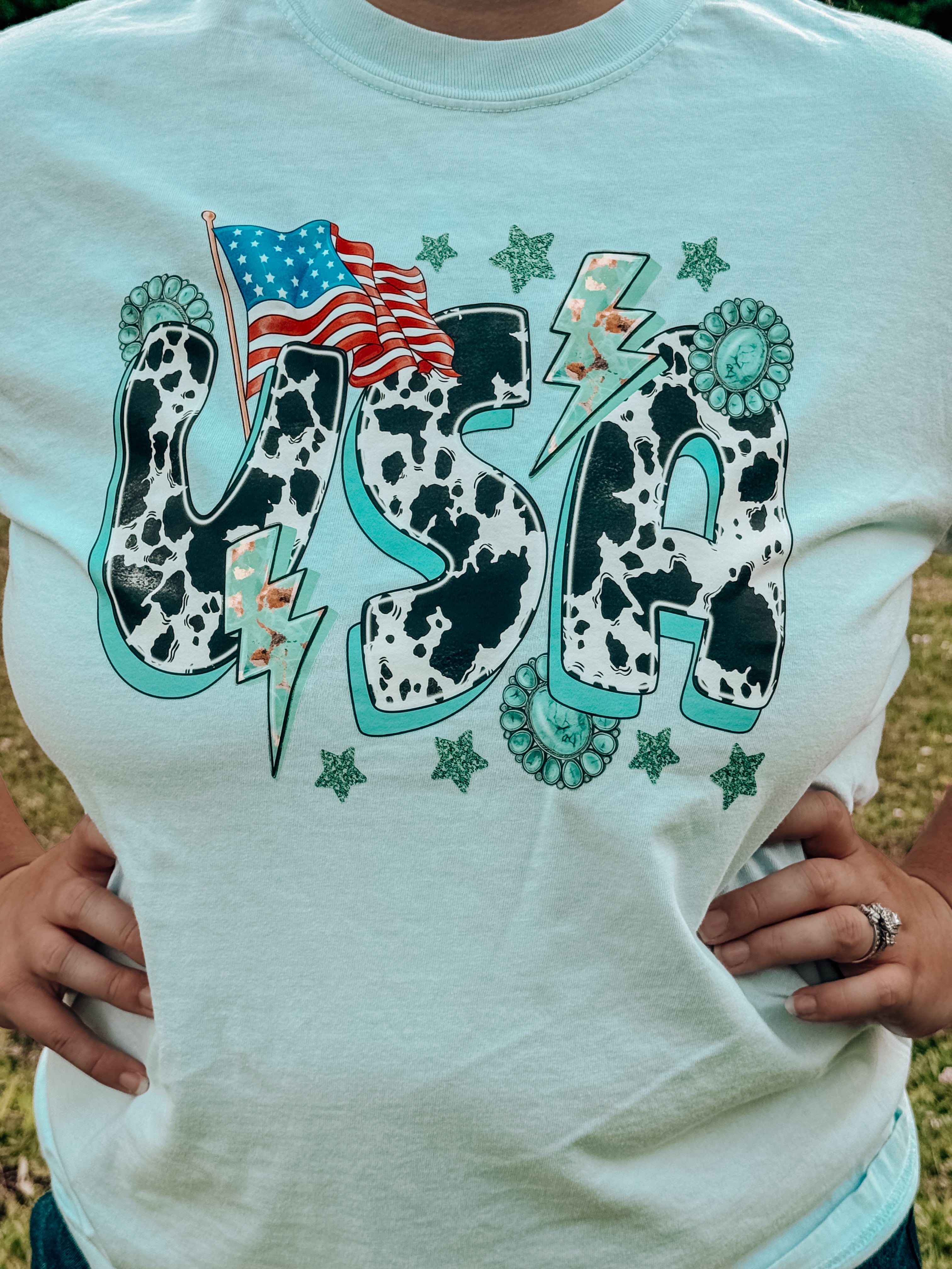 Western Cow USA T-Shirt