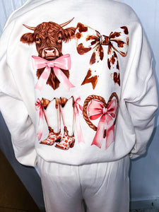 Corquette Cow Sweatshirt