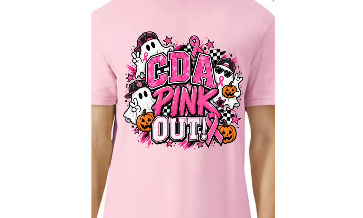 CDA PINK OUT PUMPKIN AND GHOST SHIRT