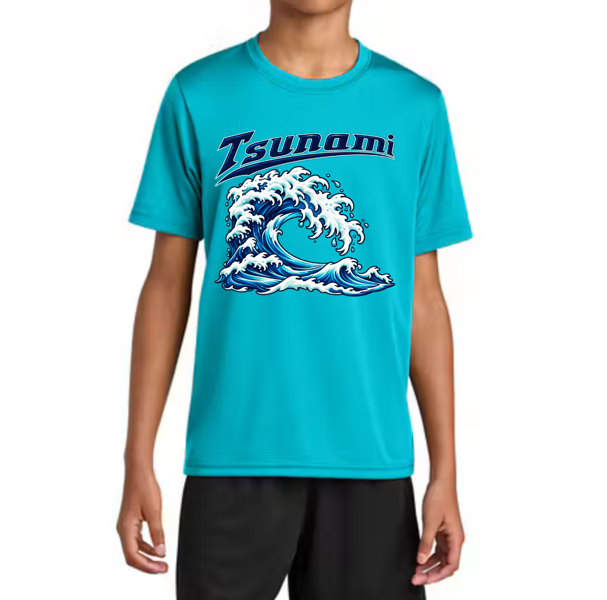 Tsunami Youth Electric Blue Dri fit shirt