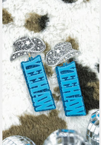 Blue Yee Haw Earrings
