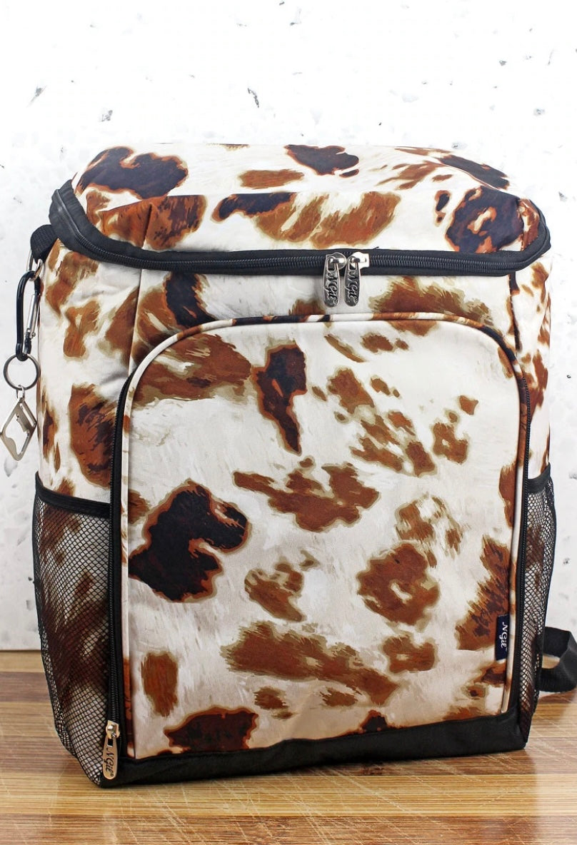 COW PRINT COOLER BACKPACK