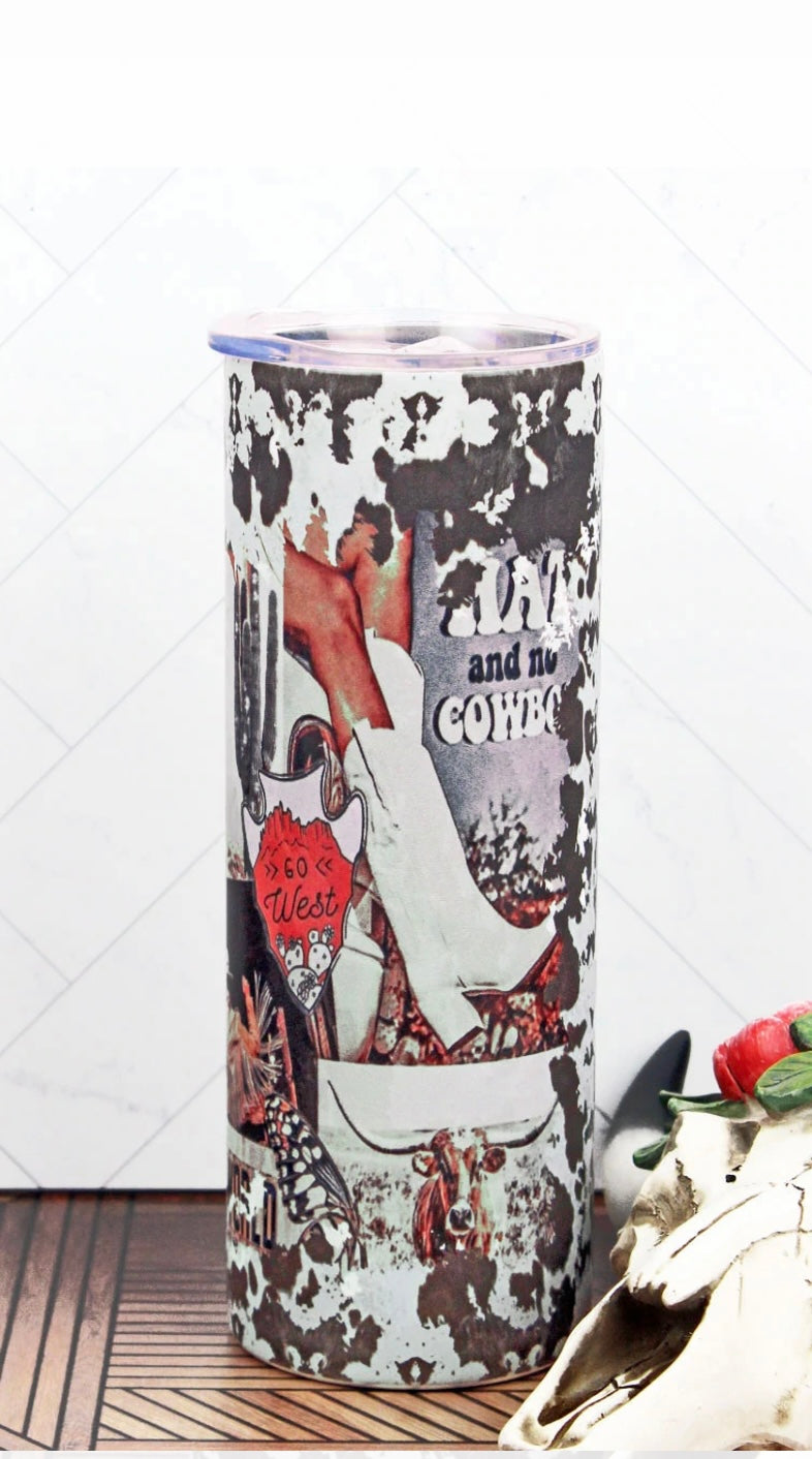 Cowgirl boots tumbler