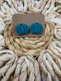 Blue Pumpkin Earrings