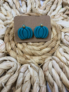Blue Pumpkin Earrings