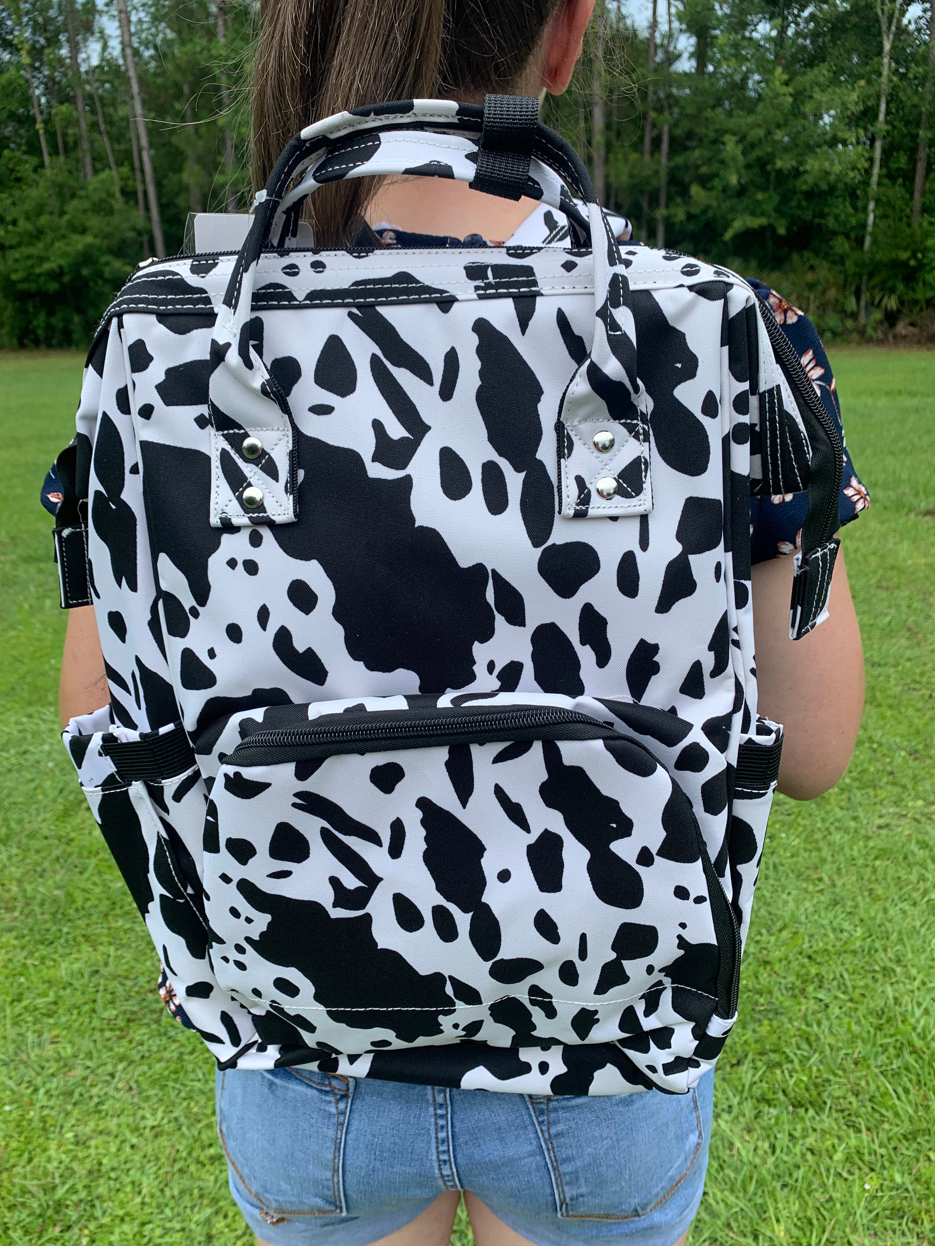 Deja Moo Cow Diaper Bag Backpack