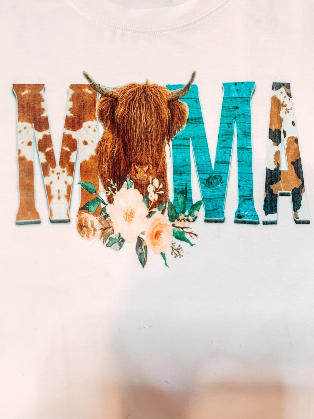 MAMA COW PRINT SHIRT