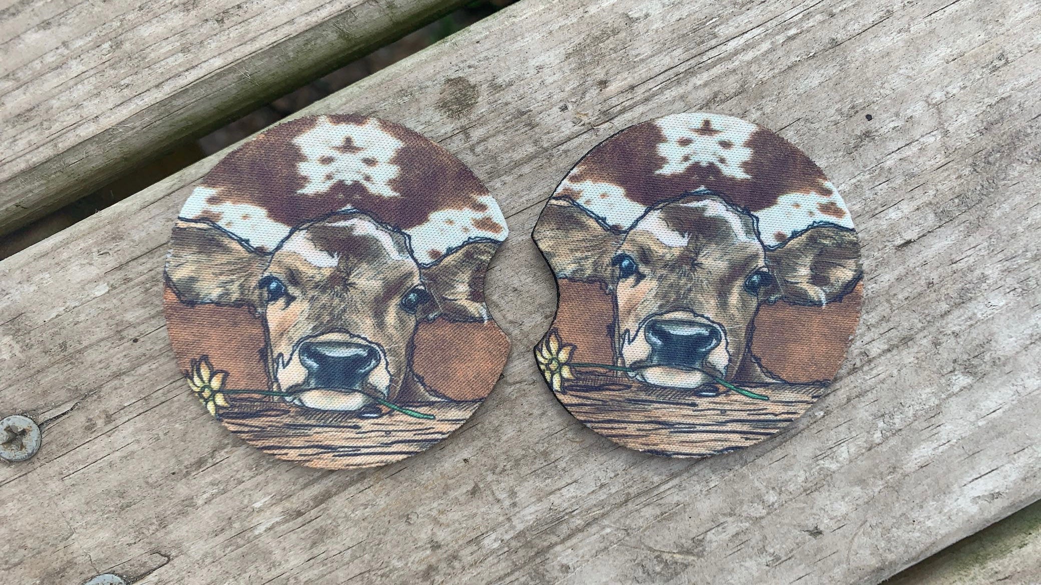 Brown Cow Car coasters