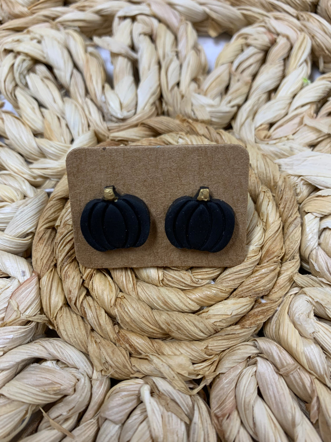 Black Pumpkin Earrings