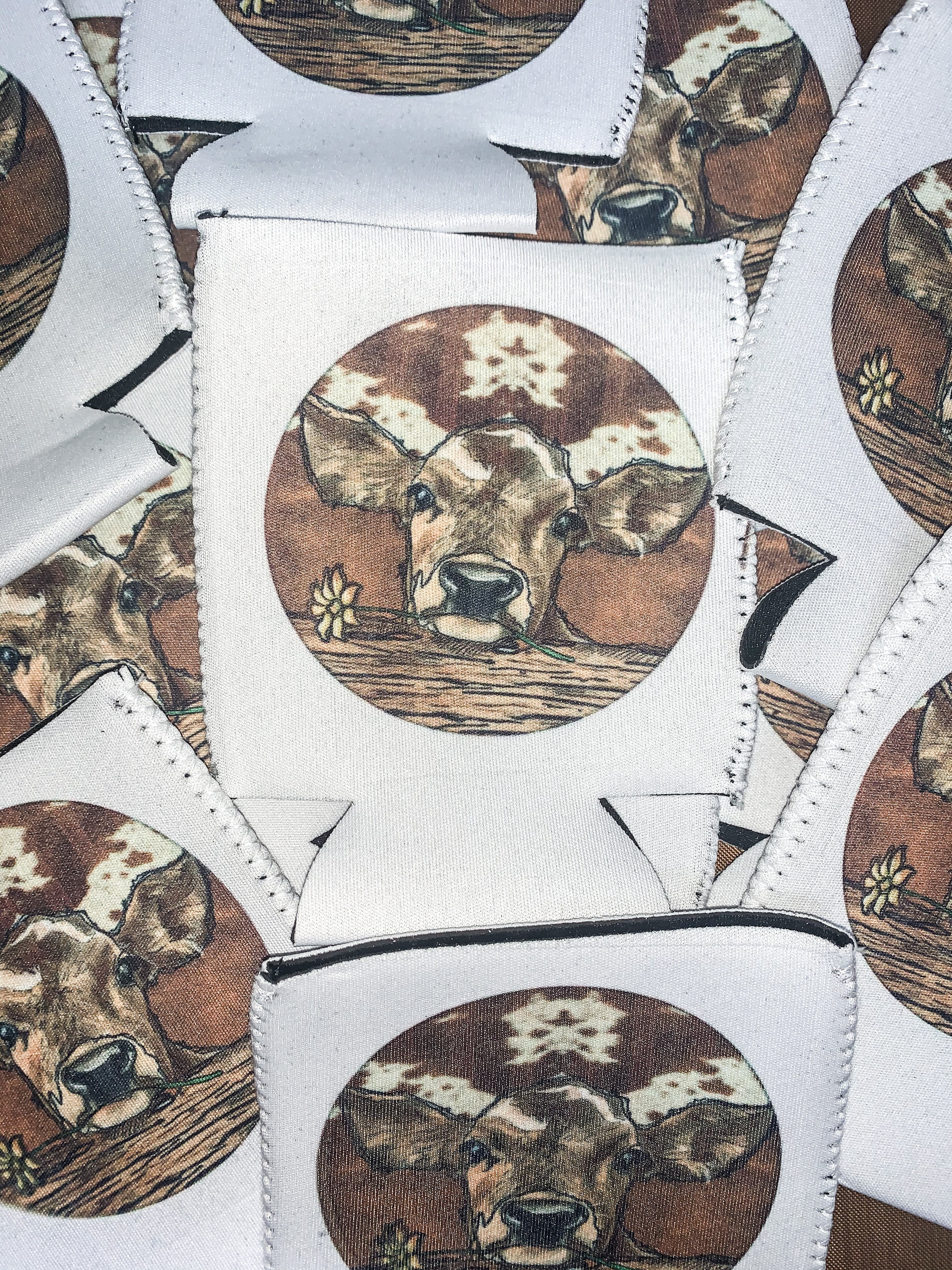 Baby Brown Cow Koozie