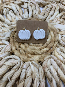 White Pumpkin Earrings