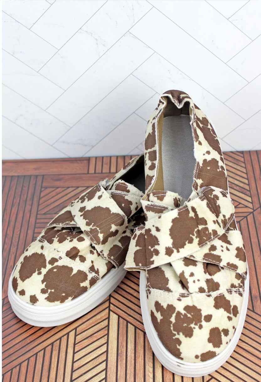 SALE!!! Keep It Mooving Cow Print Shoes